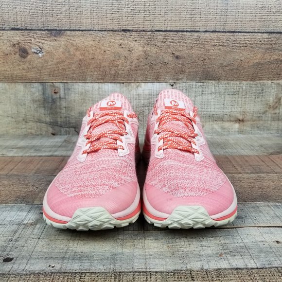 Merrell Mag-9 Orange Vibram Hiking Sneakers Knit - Picture 2 of 9